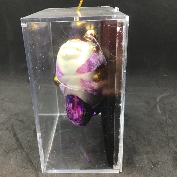 NIB Vintage 2004 Glass Hand painted Purple Fish Christmas Ornament. - Picture 3 of 9